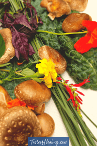 The Ingredients to the  Lemongrass & Shiitake Miso Zoodle  Bowl
